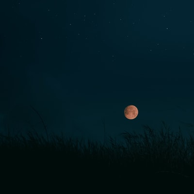 夜间月球选择性聚焦摄影